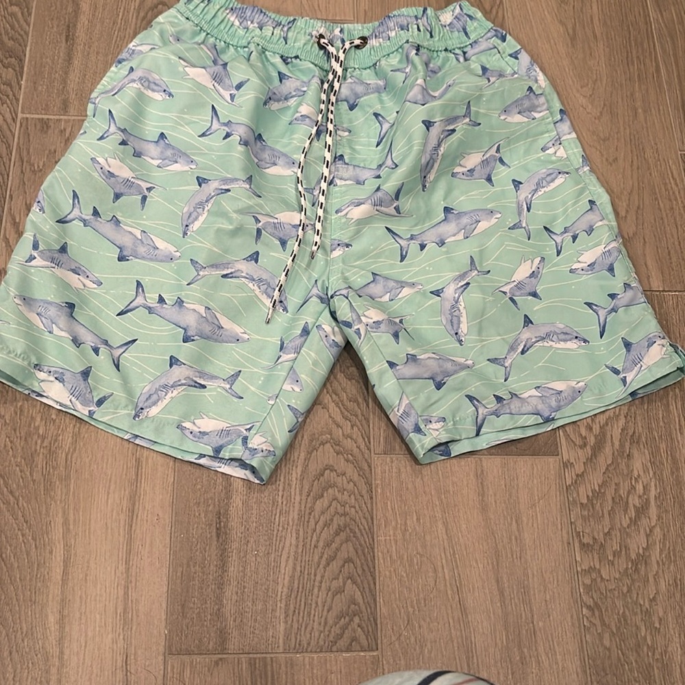 Snapper Rock Boys Swim Shorts Green and Blue Size 16